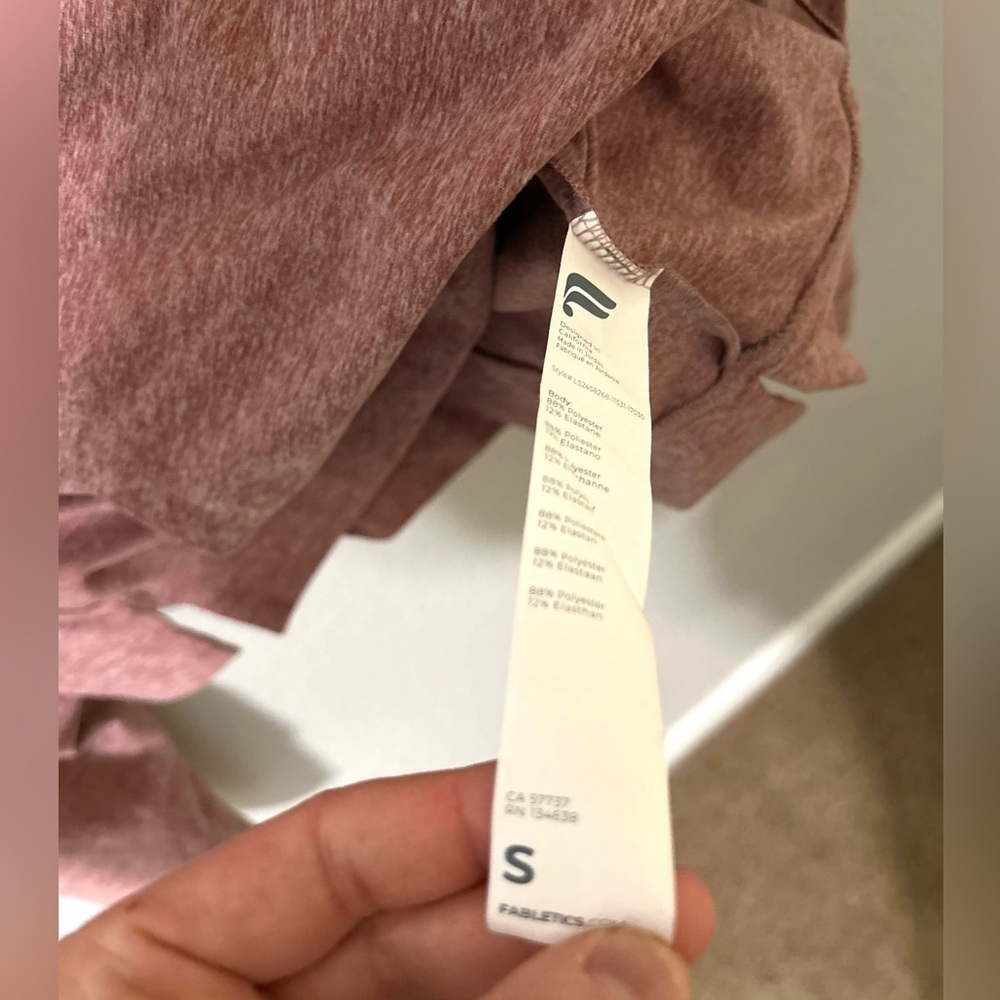 Fabletics Dusty Rose Cropped Hoodie Size Small EUC - Picture 2 of 4